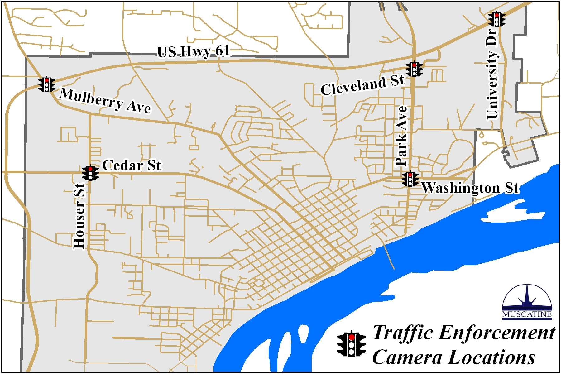 Traffic enforcement camera locations