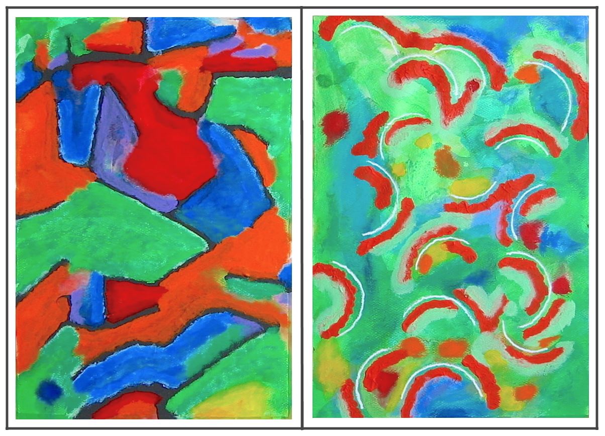 Brother and Sister Diptych (acrylics) (JPG)