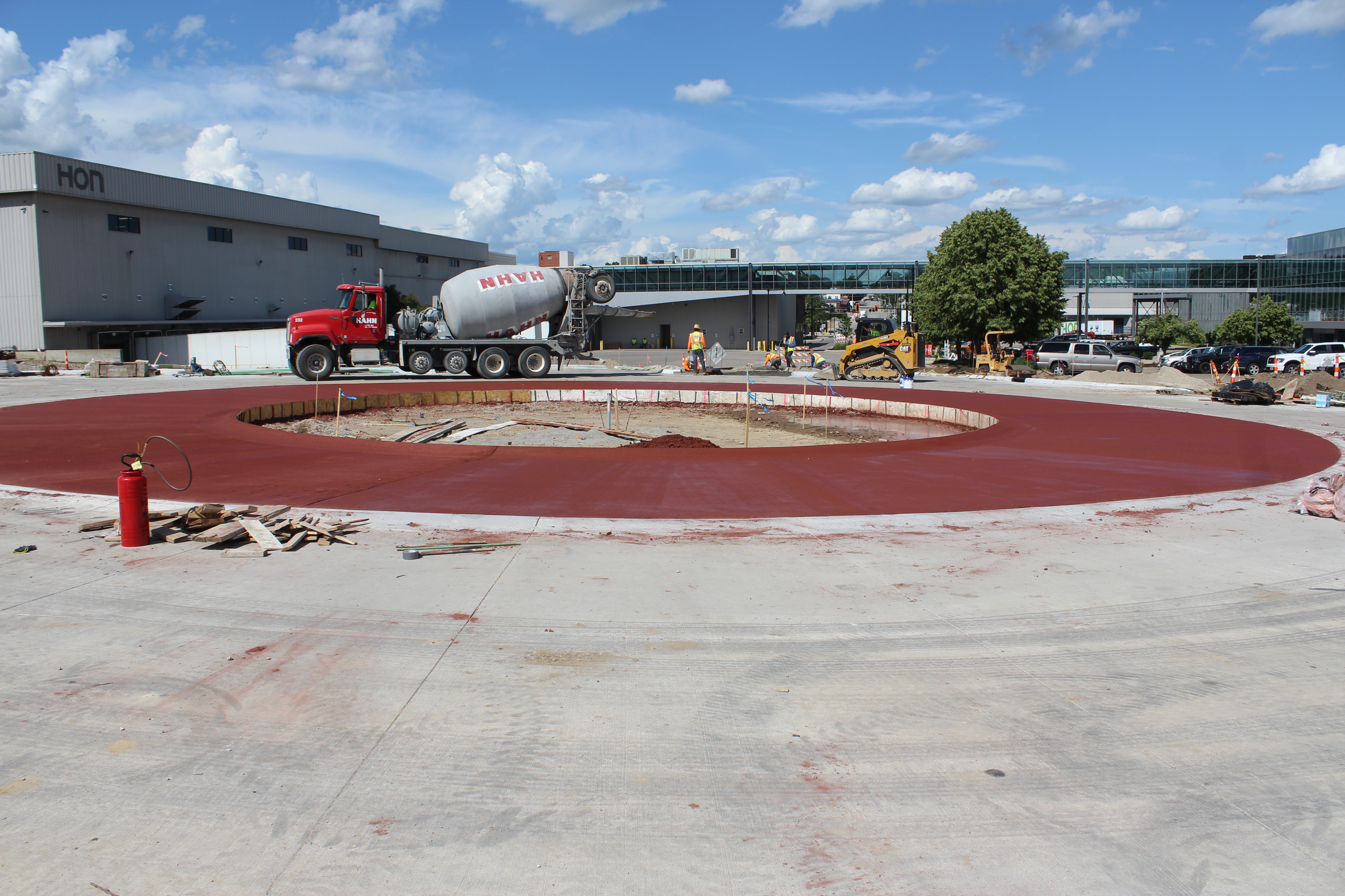 062420 Roundabout Red Concrete Pour 003 (JPG)