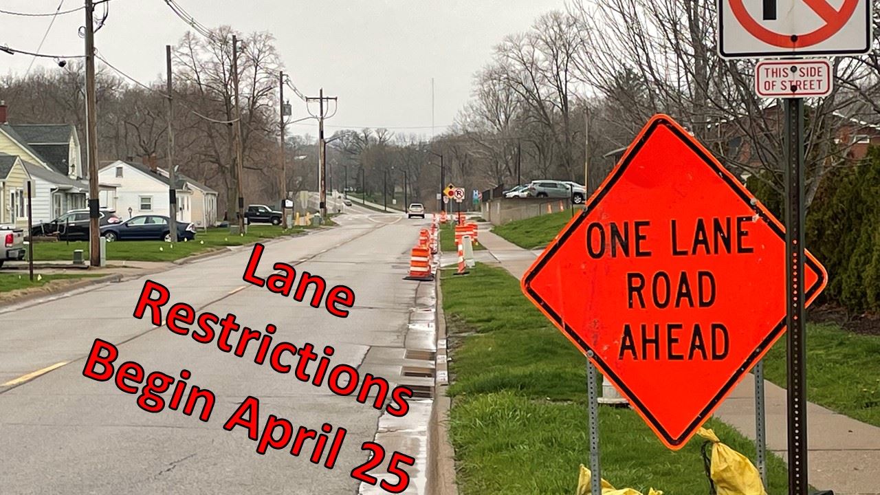 Lane Restrictions Begin April 25 (JPG)