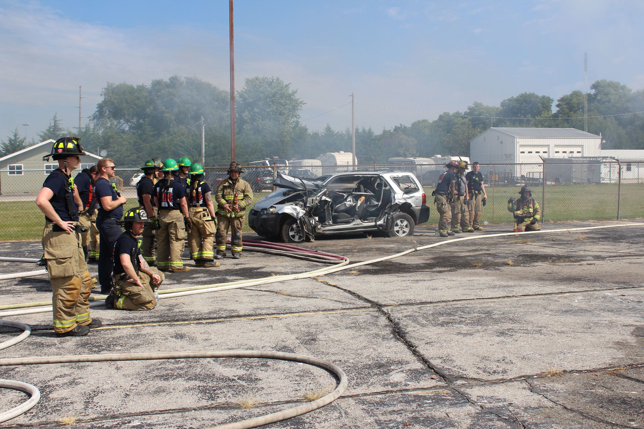 Watching the final burn begin - Fire Academy Training Burn 090222 (JPG)