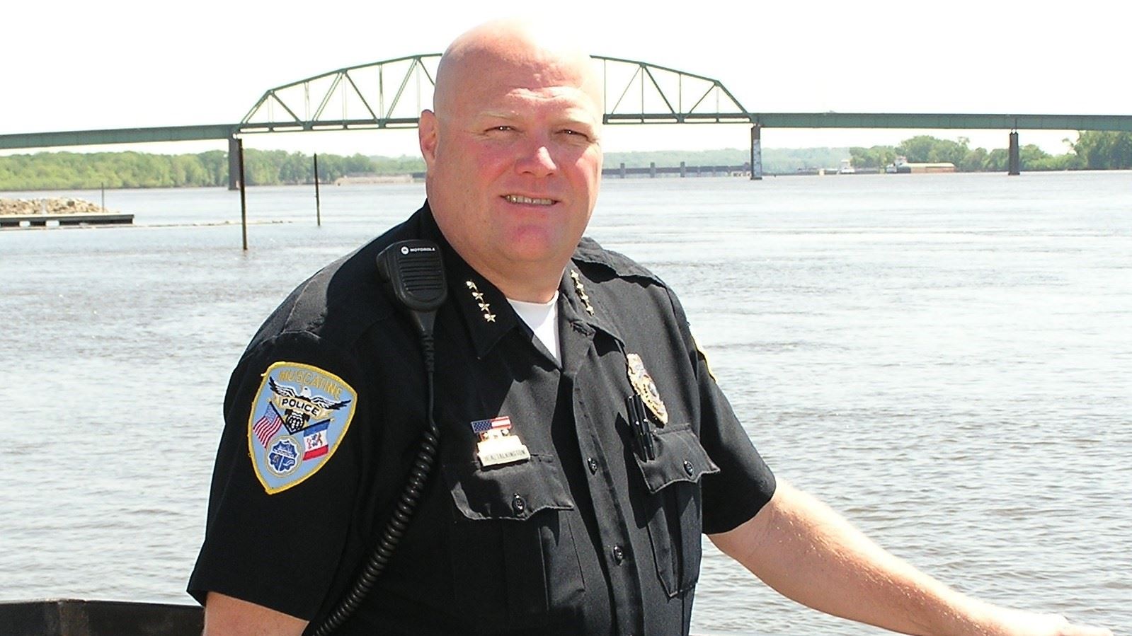 Brett Talkington in front of bridge (JPG)