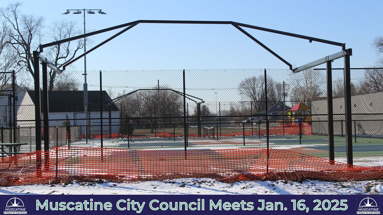 2025-01-16 Muscatine City Council Meeting Promo showing Taylor Park Pickleball Courts (JPG)
