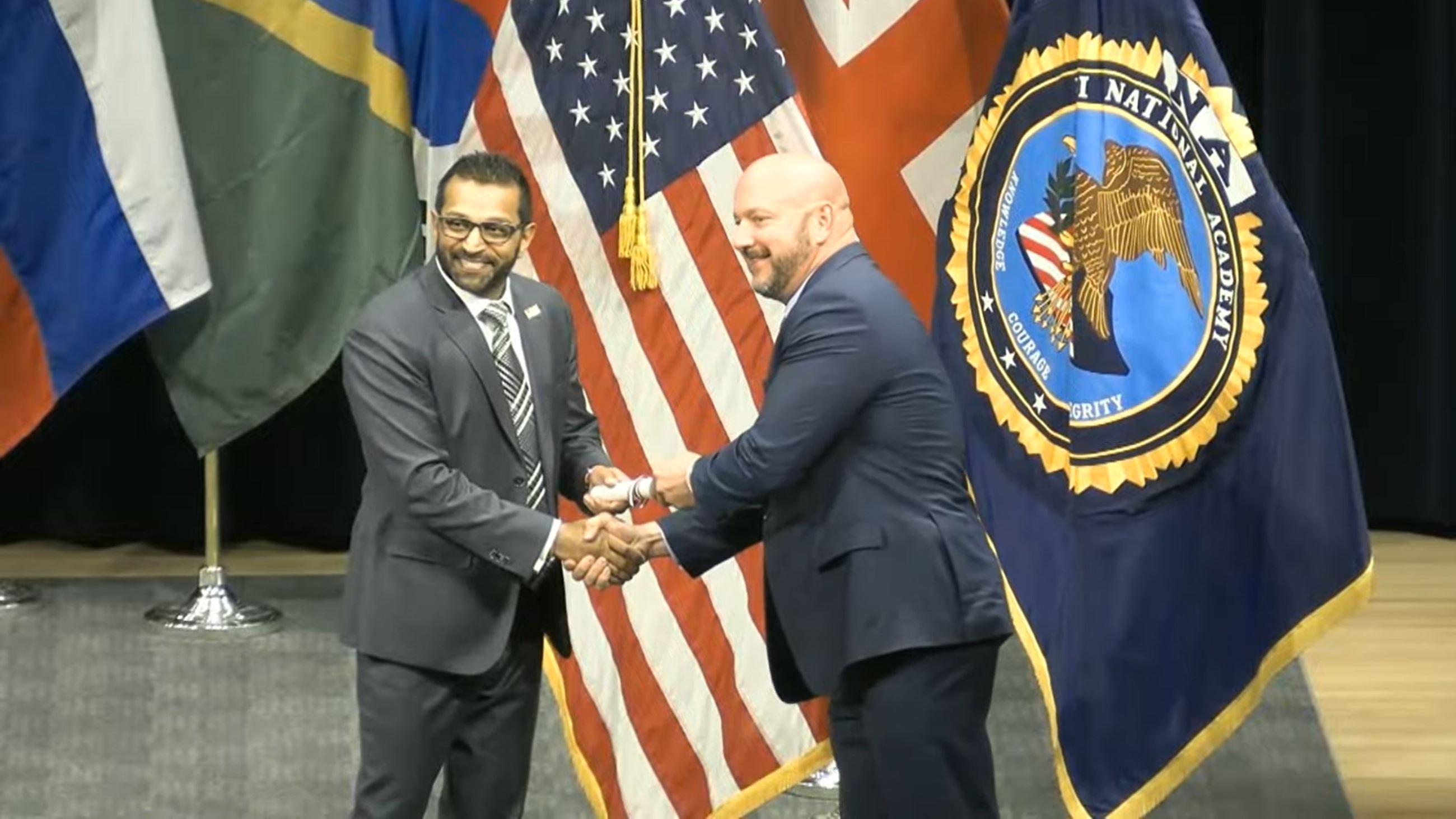 031325 Tony Kies Graduates from FBI National Academy with FBI Director Patel (JPG)