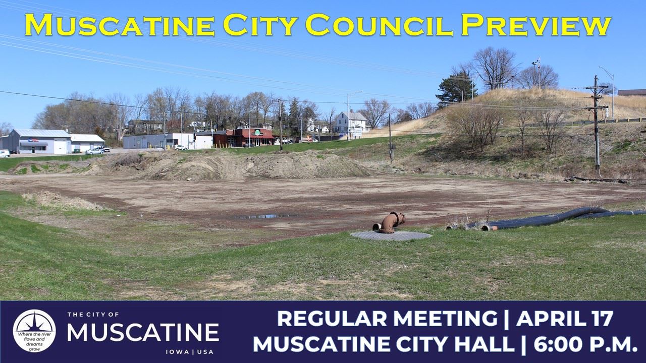 2025-04-17 Muscatine City Council Meeting (JPG) promo showing Hawkeye Lumber site