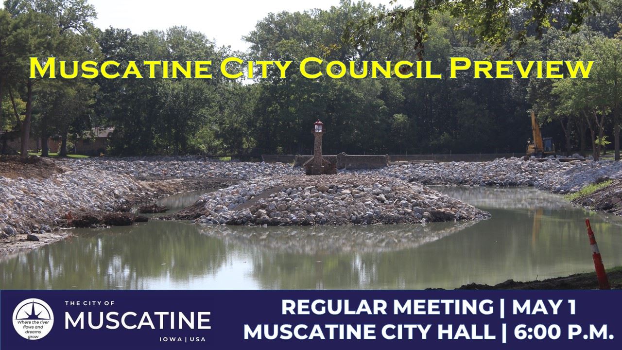 2025-05-01 Muscatine City Council Meeting (JPG) showing Weed Park lagoon