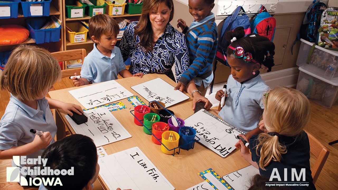Early Childhood and United Way (JPG) photo of children and teacher around table