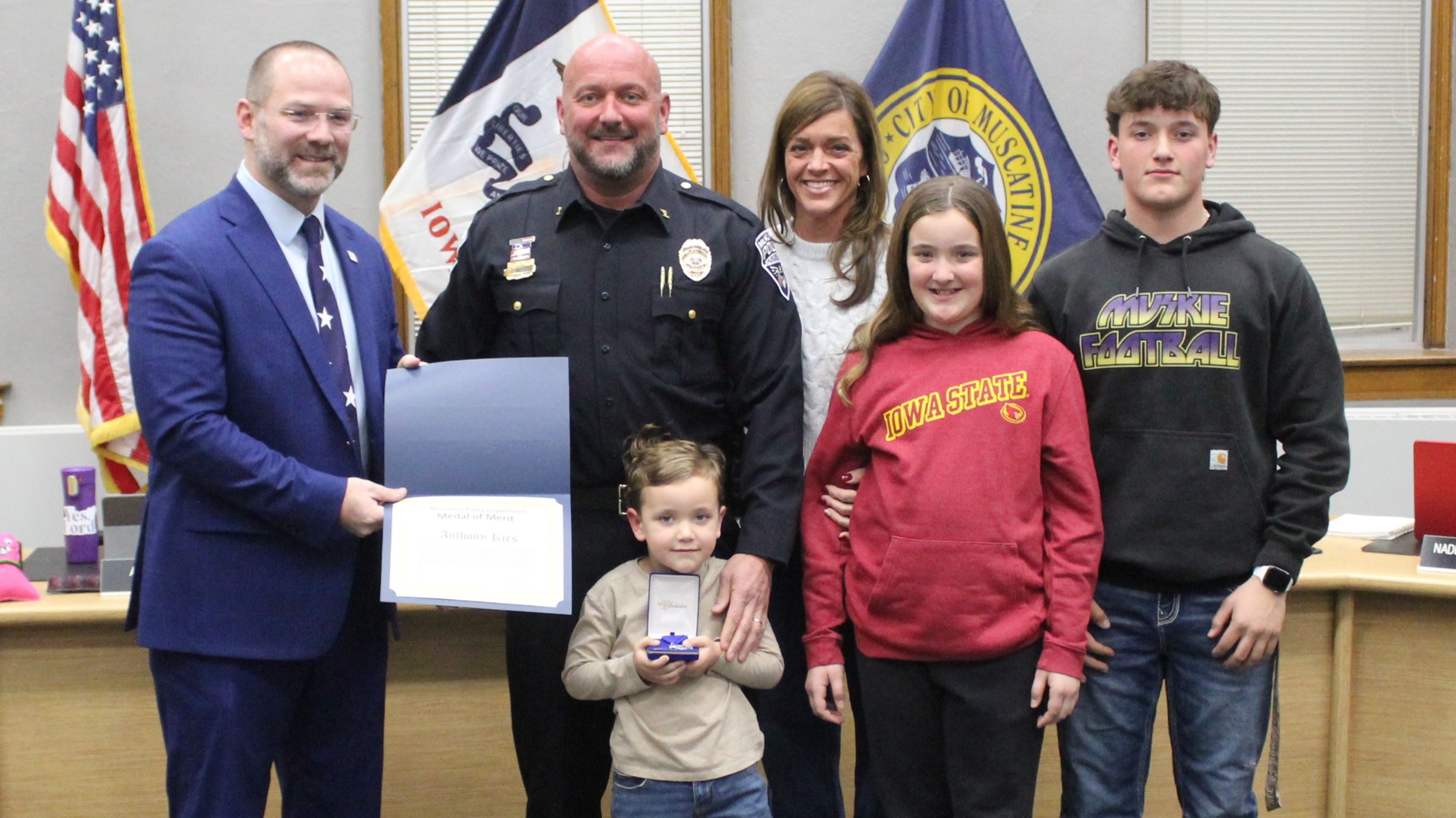 121625 Medal of Merit 201 Tony Kies - with Mayor and Family (JPG)