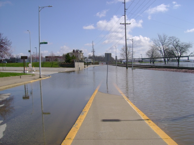 Mississippi Drive flooded on April 22, 2013